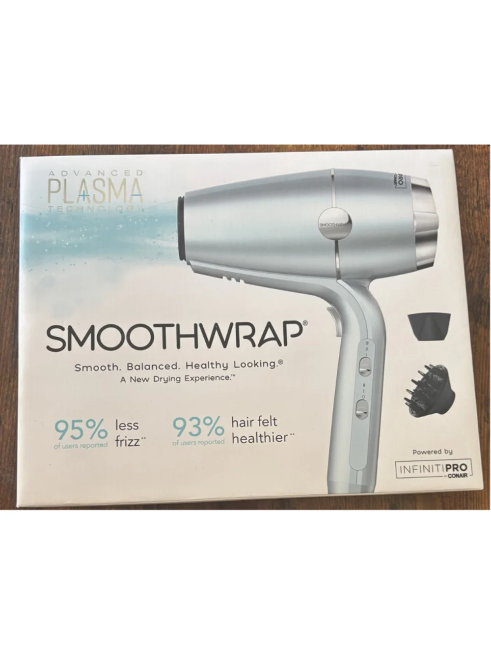 InfinitiPRO by Conair SmoothWrap Advanced Plasma Hair Dryer w/Attachments - Mint